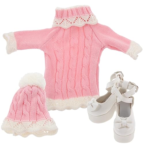 Vaguelly 1 Satz Pullover zum Verkleiden der Puppe Puppenpullover Kleid Puppen-Anziehoutfits Puppenkleidung Set Puppen Kleidung Mädchenpuppen-Outfits Puppenpullover-Kleiderset Acryl von Vaguelly