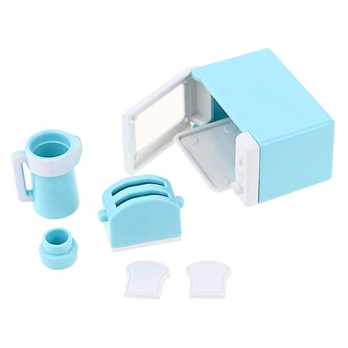 Vaguelly 1 Satz Puppenhaus Spielzeug Kleinkindspielzeug für Mädchen Mini-Spielzeug Küchenzubehör geschirrset kinderküche Kitchen Set for Mikrowelle für Kinder Puppenhauszubehör Plastik von Vaguelly