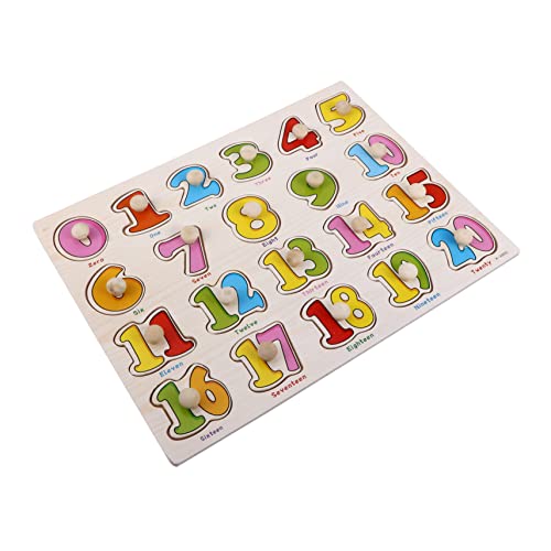 Vaguelly 1 Satz Puzzle Rätsel Knopf Kleinkindspielzeug laubsägen für knobeleien für für Vorschulkinder Lernspielzeug Fun Toy pädagogisches hölzern Colorful von Vaguelly