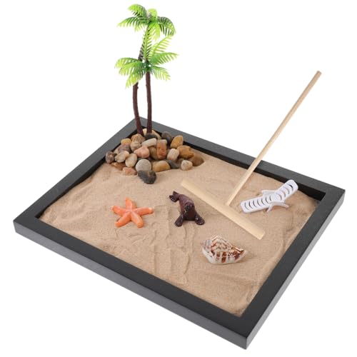 Vaguelly Zen Sand Strand Landschaft Modell Schreibtisch Garten Sand Box Tischplatte Schmuck Hause Schmuck von Vaguelly