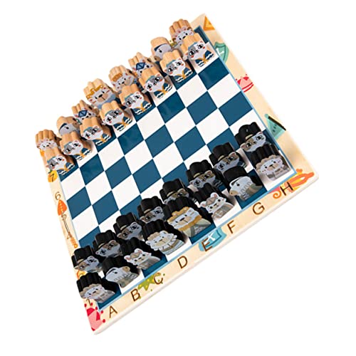 Vaguelly 1 Satz Schach schachspiel pädagogisches Pädagogisches Schachspiel Magnet-Schachspiel Schachbrett Spielbrett für interaktives Spielbrett hölzern von Vaguelly