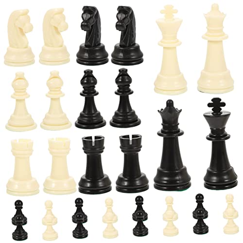 Vaguelly 1 Satz Schachfiguren Schach zubehör Chess Pieces Schachspiel-Zubehör chinesisches Schach Schachblock Denksport-Spiel Schachbrettfiguren Schach aus Plastik Schach für Brettspiel pp von Vaguelly