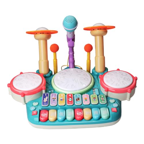 Vaguelly 1 Satz Schlagzeug für Kinder Kinderspielzeug multifunktionales Musikinstrumentenspielzeug kreatives Musikpädagogisches Spielzeug Elektronisches Original Sky-Blue von Vaguelly