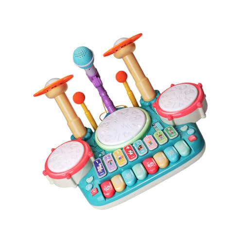 Vaguelly 1 Satz Schlagzeug für Kinder kreatives multifunktionales Musikspielzeug kreative Musikspielzeuge musikalisches Spielzeug Elektronisches Original Sky-Blue von Vaguelly