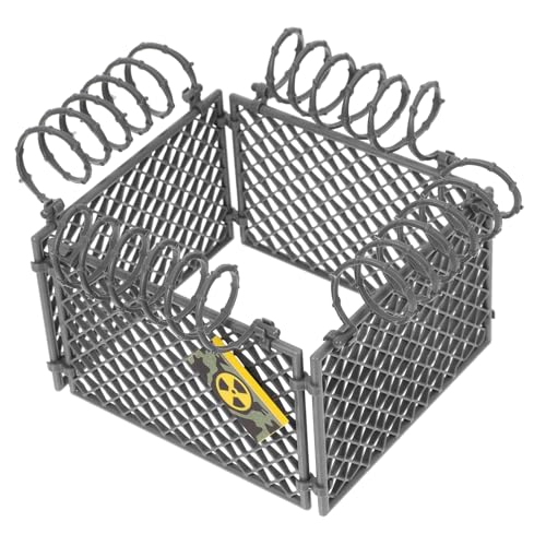 Vaguelly 1 Satz Schutznetzspielzeug Schutznetz DIY Bauklötze Diorama Zubehör Sicherheitszaun DIY Zubehör Mini-Bauernhofzaun aus ABS Minizaun Mini-Sicherheitsgeländer von Vaguelly