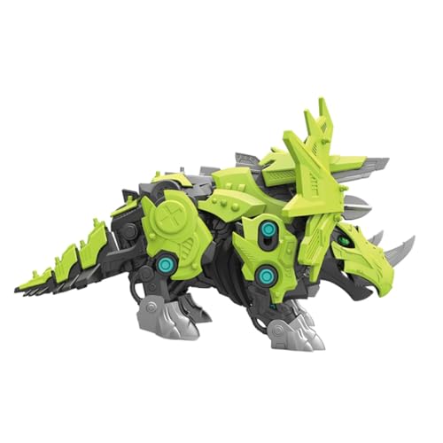 Vaguelly 1 Satz Simulation Triceratops Tyrannosaurus-Modelle Mechanische Dinosaurier-Ornamente Dinosaurier-bausteine Mechanische Dinosaurierblöcke Dinosauriermodell Abs Green von Vaguelly