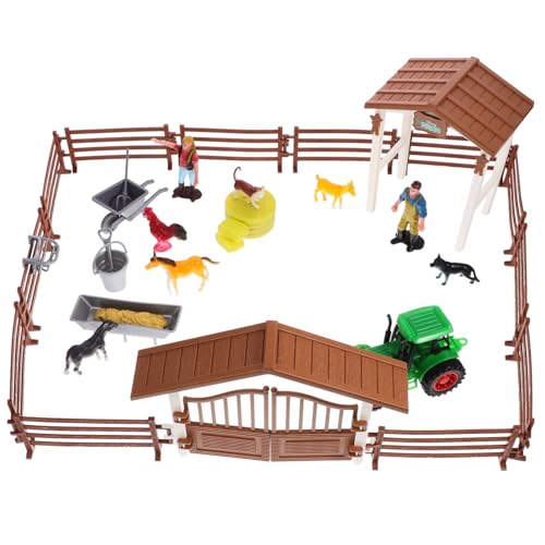 Vaguelly 1 Satz Simulationsfarmmodell bauernhoftiere Farm Animals Tiere Figuren Farm Tierfiguren - Traktormodell für Nutztiere Tierfarm Bauernhof Mini- Plastik von Vaguelly