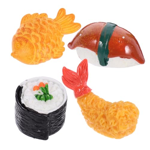 Vaguelly 4 Stücke Mini Snack Modell Japanischen Miniatur Lebensmittel Für Puppenhaus Display Spielen Küche von Vaguelly