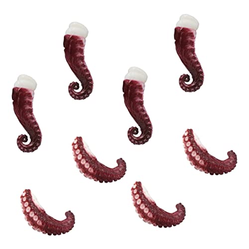 Vaguelly 1 Satz Simulierte Oktopus-schnurrhaare Künstliche Tintenfischklauen-Modelle Tintenfischfiguren Aussehende Meeresfrüchte Simulation Von Tintenfischdekorationen Gabby PVC Rot von Vaguelly