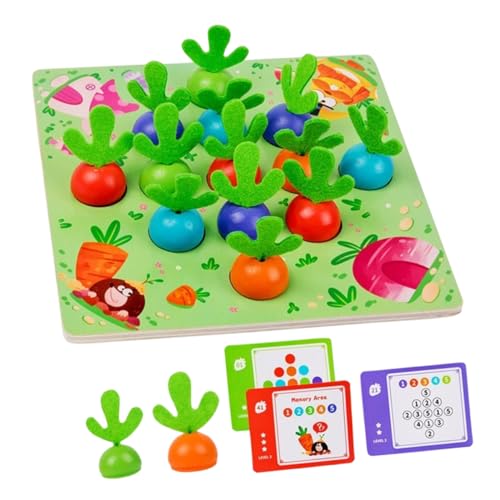 Vaguelly 1 Satz Speicherkarten-Spielzeug Logisch Aufgebautes Spiel Puzzlespielzeug Für Kinder Logikspiele Für Kinder Puzzle-Spielzeug Formensortierspielzeug Gemüse-Memory-Spiel Green Papier von Vaguelly