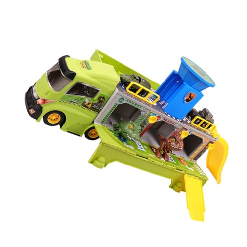 Vaguelly 1 Satz Spielzeugauto Dinosaurier-Trucks Transporter-Spielzeug Spielzeuglastwagen Lustiges Rückenspielzeug Babyautospielzeug Leuchtendes Rennwagen Mini-automodell Green Plastik von Vaguelly