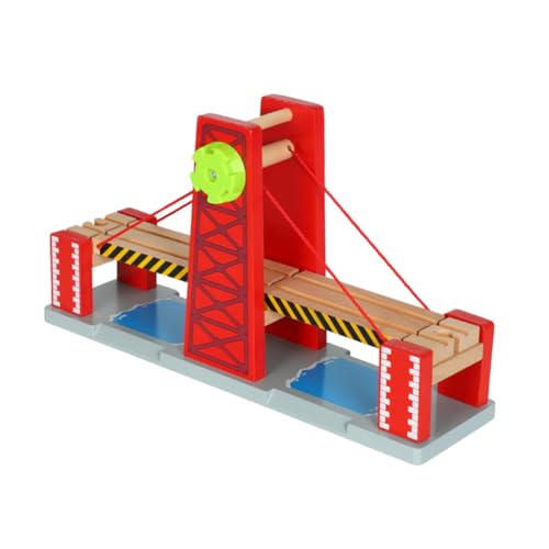 Vaguelly 1 Satz Spur Guide Rail playdoo Sets bullittrain Holzeisenbahn Toys Toy Set züge Toy Train Zugstrecke Bahngleisbrücken Eisenbahnbrücke Zugbrücke aus Holz Plastik rot von Vaguelly