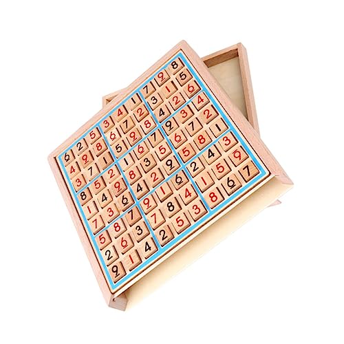 Vaguelly 1 Satz Sudoku aus Holz Spiel Toys jucarii pentru copii Toys for Children Toys kinderknallzeug детские игрушки Holz Arithmetik-Sudoku Holz-Sudoku-Trainingstool hölzern von Vaguelly