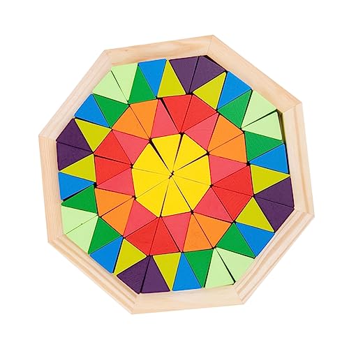 Vaguelly 1 Satz Tangram-Puzzle Puzzles Vorschulrätsel Lernspielzeug Für Kinder Geometrie-Puzzle Kinder Spielset Geometrische Rätsel Für Kinder Musterblockrätsel Kinderspielzeug Hölzern von Vaguelly