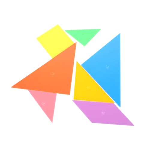 Vaguelly 1 Satz Tangram- Puzzle für Tangram Kreatives Formen Puzzles für Grundschule Mini-Rätsel für kleine Rätsel für Plastik von Vaguelly