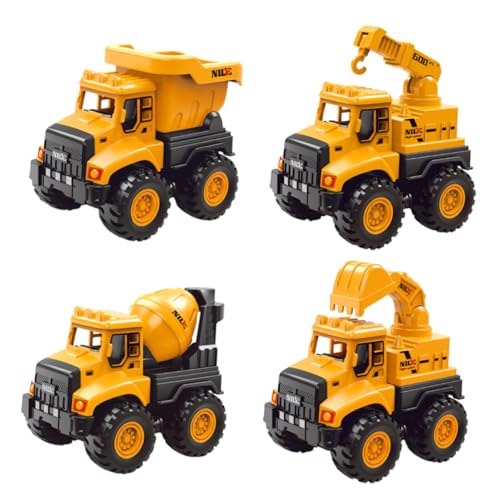 Vaguelly 1 Satz Technikfahrzeug Zurückziehen Konstruktionsspielzeug Bagger-LKW- LKW-Modell- Kinderautospielzeug Engineering Truck Push-Back- Abs Orange von Vaguelly