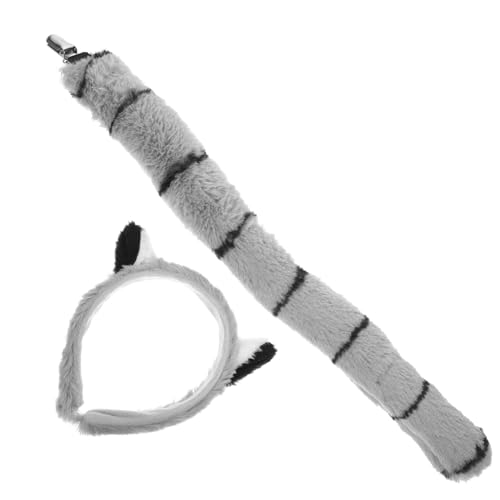 Vaguelly 1 Satz Tierbekleidungszubehör Fuchsohren Stirnband Fuchs Kopfschmuck Fasching Accessoires Tierverkleidung für Tierkostüm für Cosplay-Zubehör Stoff Light Grey von Vaguelly