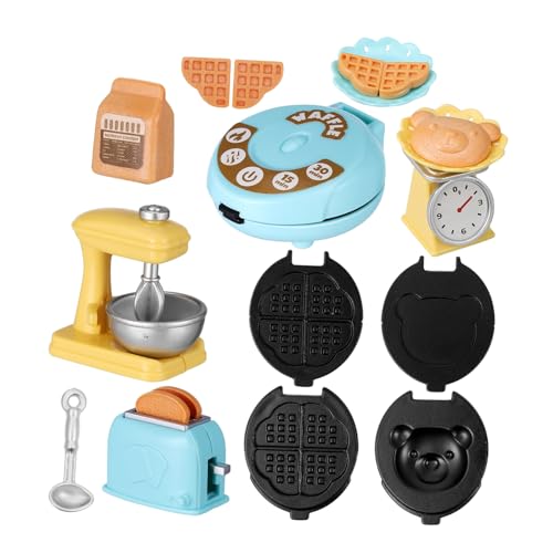 Vaguelly Spielzeug-Toaster-Miniatur-Set Für Jungen Und Mädchen Rollenspiel-miniaturen Puppenhaus-Dekorationen 1 Set Mini-küchenspielzeug von Vaguelly