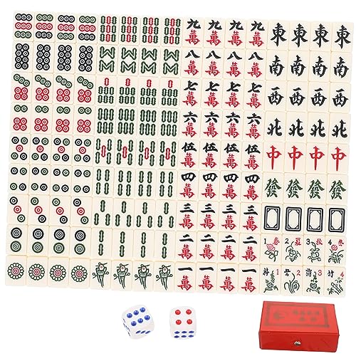 Vaguelly 1 Satz Tragbares Mahjong Antihaftbeschichteter Wasserkocher Automatisches Reise-Mahjong-Spiel Universeller Stift Ornamente Altblockflöte Colorful Melamin von Vaguelly