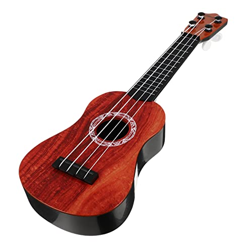 Vaguelly 1 Satz Ukulele Outdoor-Spiele Für Kleinkind Gitarre Kindermikrofon Instrument Gitarre Kinderspiele Trommel Gitarre Für Holz von Vaguelly