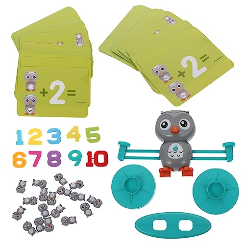 Vaguelly 1 Satz Waagen ausbalancieren Gleichgewicht Mathe-Spiel Vorschulspielzeug Kinder mathematisches Spielzeug Kinderwerkzeuge Mathe-Lernspielzeug Stamm-Lernwerkzeug-Spiel Plastik Grey von Vaguelly