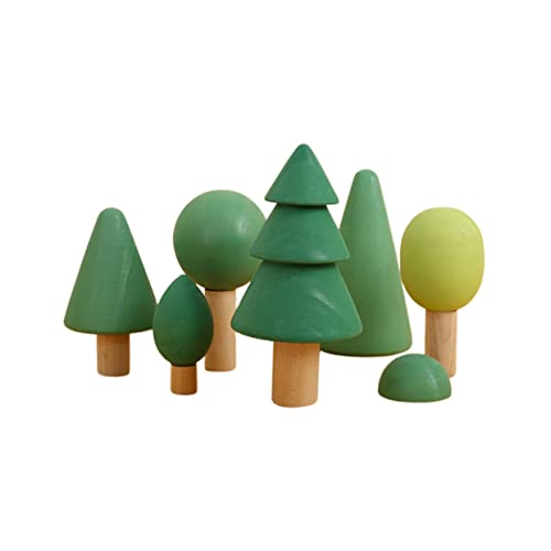 Vaguelly 1 Satz Waldbausteine ​​ Jungs Stadt Wasser Baum bausteine Building Blocks for Geburtstagsgeschenk für Waldtiere Waldspielzeug aus Holz Kinderpuzzle von Vaguelly