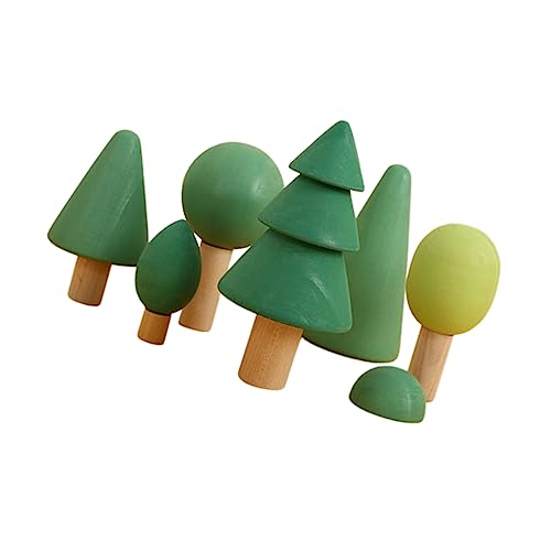 Vaguelly 1 Satz Waldbausteine ​​Spielzeug Baumbauspielzeug Spielzeug Bauen Dorfbäume Kinderpuzzle Kinder bausteine Building Blocks for Baum-Baustein-Spielzeug Waldspielzeug aus Holz von Vaguelly