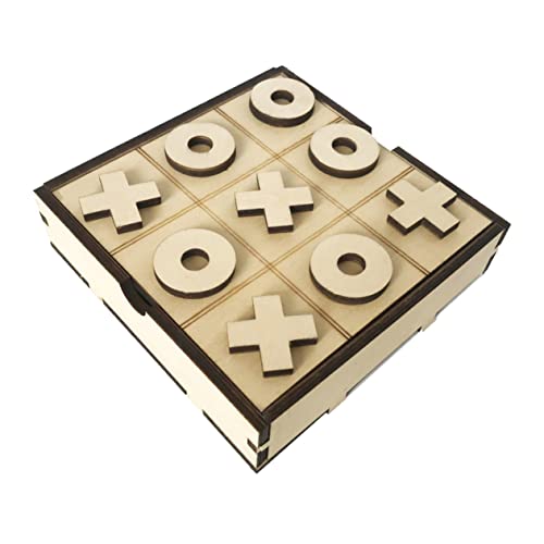 Vaguelly 1 Satz Xo Schach Babyspielzeug Sportspielzeug Für Kleinkinder Spielzeug Für Babys Spielzeuge Zehenspielzeug Kinder Spielset Eltern-Kind-Spielzeug Tic-Toe-brettspiel Lindensperrholz von Vaguelly