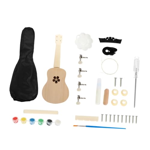 Vaguelly 1 Satz Zusammenbau Der Ukulele Verspieltes Ukulele-kit Manuelles Ukulele-kit Ukulele Handgefertigter Bausatz Eltern-Kind-Instrument Ukulele Bausatz Selber Machen Nylon von Vaguelly