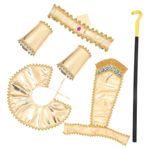 1 Satz -kleidungszubehör Verkleidungskostüm Für Party Halloween-Outfit Imitiertes Pharaonenkostüm Party- -kostüm Party-Cosplay-Accessoires Cosplay-Outfit Golden Abs Vaguelly von Vaguelly