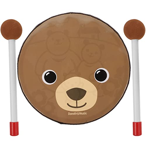 Vaguelly 1 Satz trommeln kinderinstrumente musikinstrumente trommeln kinderspielzeug Holzhandtrommel für Kleinkind Percussion Trommelfell aus Polyester von Vaguelly