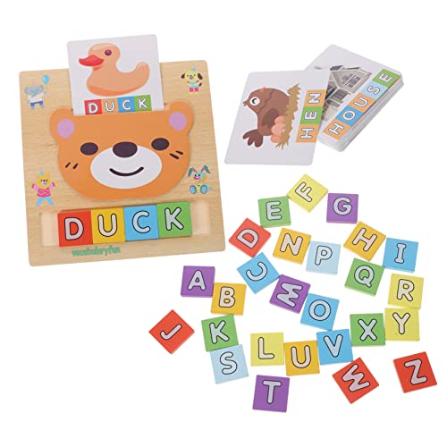 Vaguelly 1 Set Alphabet Lernspielzeug Puzzles Lernwerkzeug Für Holzbuchstaben Kinderbuchstaben Block Kinderalphabet Rechtschreibspiele Buchstabenspielzeug Alphabet Puzzle Kleinkind Puzzle von Vaguelly