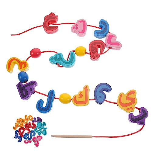 Vaguelly 1 Set Alphabet Perlenspiel Passende Bausteine ​​Für Kleinkinder Für Kleinkinder Kinderspielzeug Stapelspielzeug Puzzles Für Kleinkinder Kleinkinder Puzzle Aus Holz von Vaguelly