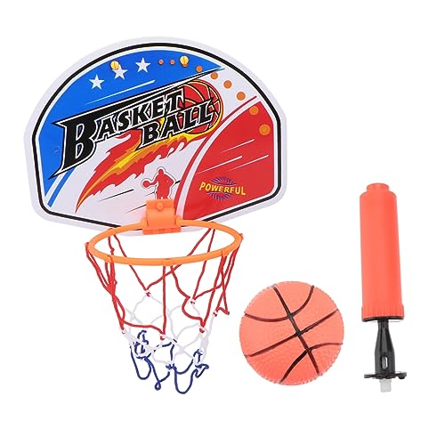 Vaguelly 1 Set Basketball Ständerkörbe Basketballkorb Und Ständer Indoor Basketball Mit Inflator Tür/Basketballkorb Mini Basketballkorb Basketbälle Kunststoff von Vaguelly