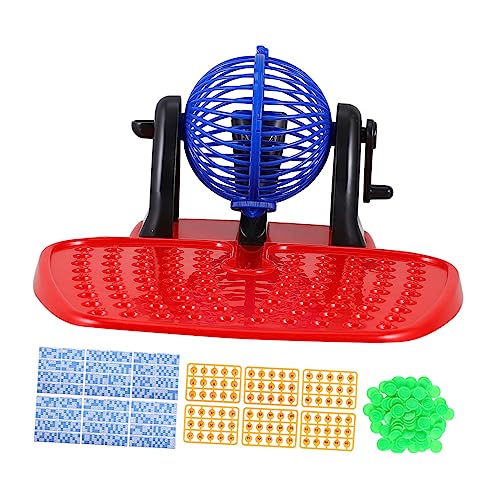 Vaguelly 1 Set Bingo Maschine Kinderspielzeug Kinderspielzeug Bingo Zeichenmaschine Kinder Bingo Spiel Spielzeug Partyspiel Requisiten Lustige Kinder Bingo Spielmaschine Rotes von Vaguelly