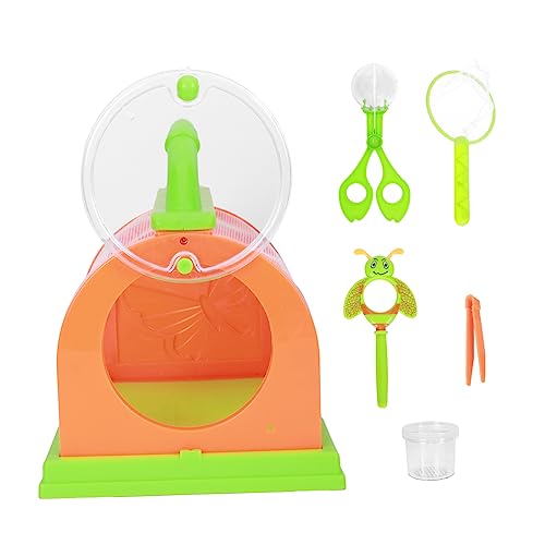 Vaguelly 1 Set-Box Beobachtungsbox Für Insekten Kinder Netz Draußen Kinderspielzeug Schmetterlingsnetz Lebensraum Spielzeug Für Kinder Outdoor-Catcher-kit Beobachtungsbehälter Inkubator Pp von Vaguelly