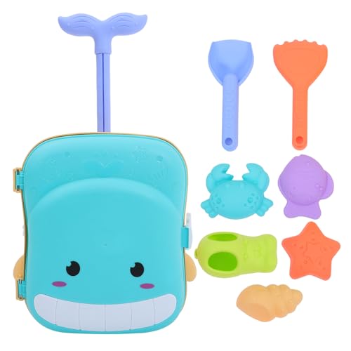 Vaguelly 1 Set-Box Trolley- Strandwerkzeug Für Sand Graben Babyparty- Sandspielzeug Für Kleinkinder Strandspielzeug Für Plastik Blue von Vaguelly