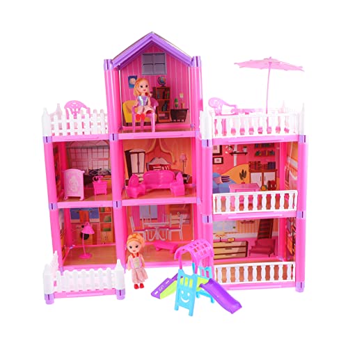 Vaguelly 1 Set DIY Schlossmädchen 3D Puzzles Für Tiny House Kit Kinderpuzzles Für Kleinkinder Outdoor Für Mini Puzzles Für Kinderspielzeug Kinderpuzzles Kunststoff Rosa von Vaguelly