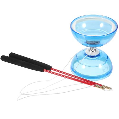 Vaguelly 1 Set Diabolo Rad Mit Kristalllager Jo Jo Trick Fliegen Im Freien Chinesisches Jo Jo Chinesisches Jo Jo Kristall Diabolo Diabolo Für Anfänger TPU Weichkleber Blau von Vaguelly