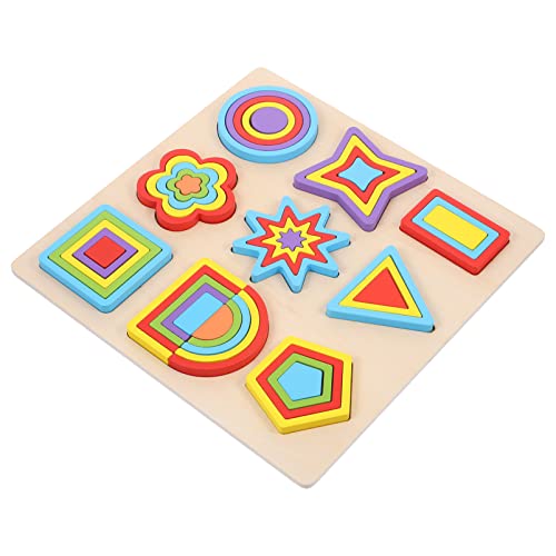 Vaguelly 1 Set Geometrische Form Bauklötze Holzspielzeug Für Frühkindliche Bildung Kognitive Puzzle Spielzeuge Zur Der Farben Und Formenerkennung Für von Vaguelly