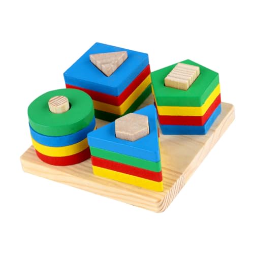 Vaguelly Frühe Bildung Holz Säule Blöcke Spielzeug Baby Kognition Spielzeug Kinder Block Spielzeug Intelligenz Spielzeug von Vaguelly