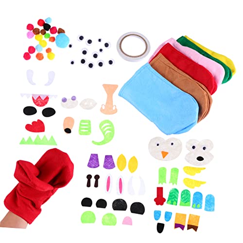 Vaguelly 1 Set Handpuppen Set Aus Filz DIY Materialien Sockenpuppen Set Kindersocken Kinderspielset Kindersocken Filzpuppen Socken Für Kinder Spielzeug Für Kinder Kunsthandwerk von Vaguelly