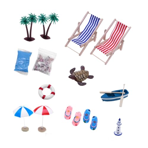 Vaguelly Miniatur-Ornament-Set Im Strandstil Realistisches Mini-hauszubehör Für Kinder von Vaguelly