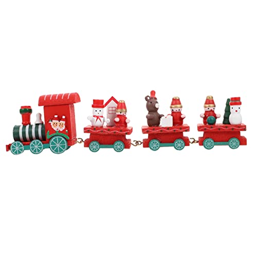 Vaguelly 1 Set Holzeisenbahn Weihnachtszug Dekoration Weihnachtsdekoration Desktop Dekoration Weihnachts Basteldekoration Kindergeschenk Zugspielzeug Weihnachtsschmuck Weihnachts von Vaguelly