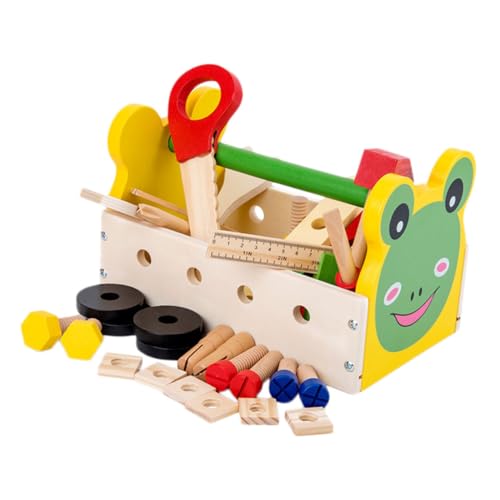 Vaguelly 1 Set Holzspielzeug Für Kinder Lernspielzeug Kinderspielset Spielzeug Für Kinder Kinderspielzeug Kidcraft Spielset Kinderspielzeug Werkzeugkasten Bambus von Vaguelly