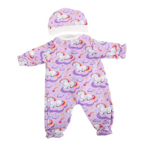 Vaguelly Puppenanzug-Outfit-Set Babypuppenzubehör Für Mädchen Cartoon-modekleid Miniatur-Kleidung Für Spielzeug Für Jungen Und Mädchen von Vaguelly