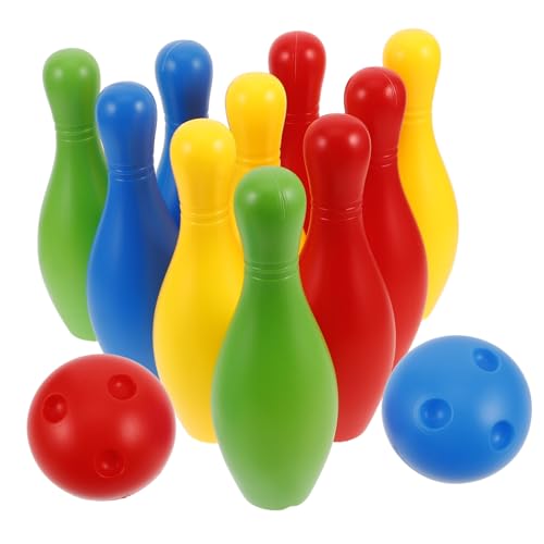 Vaguelly Bowlingspielzeug-Set für Jungen und Mädchen 1 Set Bowlingkugeln und Sicheres Plastik Ideal für Indoor- und Outdoor-aktivitäten von Vaguelly