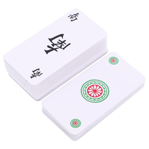 Vaguelly 1 Set Mahjong Fliesen Reise Mahjong Kartenspielzeug Reise Tischspiel Mahjong Karte PVC Mahjong Karte Tragbares Mahjong Karten Set Mahjong Karten Reisespiel Requisite von Vaguelly