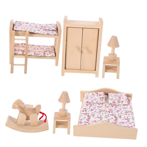 Vaguelly 1 Set Miniatur Dollhouse Möbel Set Mini Room Für Mädchen Tun Als Winzige Hausversorgungen Und Möbel Für Schlafzimmer Dekoration von Vaguelly