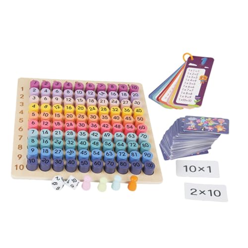 Vaguelly 1 Set Mit 99 Multiplikationsbrettern Holz Multiplikationsbrettspiel Multiplikations Karteikarten Holz Mathematik Multiplikationsbrett Lernspiele Brettspiele Für von Vaguelly